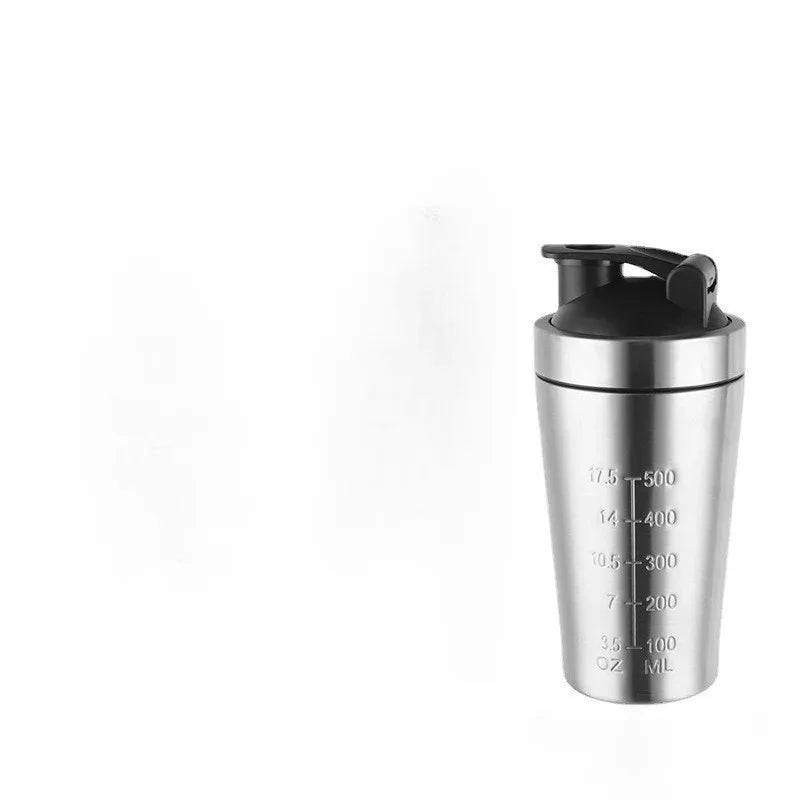 Versatile Stainless Steel Sports Shaker – Double-Layer Insulation, Detachable Design, Perfect for Whey Protein, Water, and Outdoor Adventures